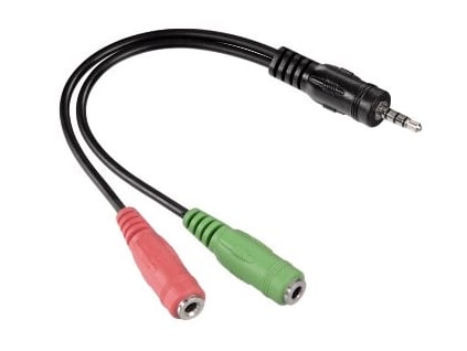 Переходник с двух 3.5 jack на 4 pin 3.5 jack
