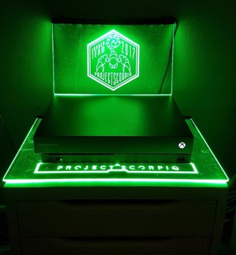 неоновая подставка для xbox one x project scorpio