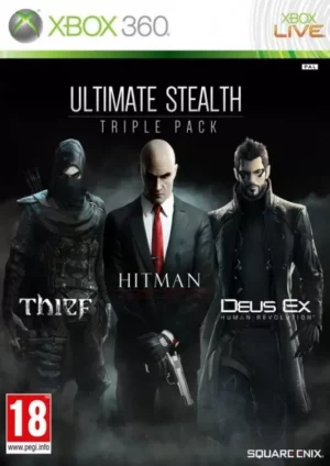 Ultimate Stealth Triple Pack Thief, Hitman: Absolution, Deus Ex: Human revolution на xbox