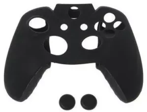 Защитный силиконовый чехол Controller Silicon Case для геймпада Microsoft Xbox Wireless Controller Черный + Накладки на стики Черные