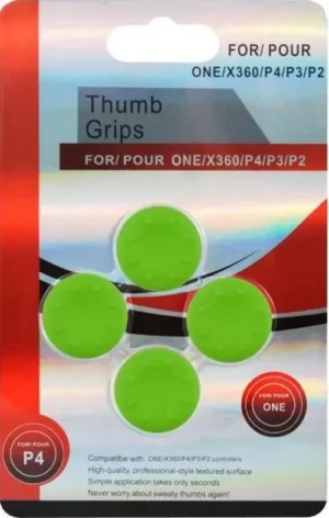 Накладки на стики геймпада Thumb grips Защитные резинки на геймпад Green Зеленые ver.2